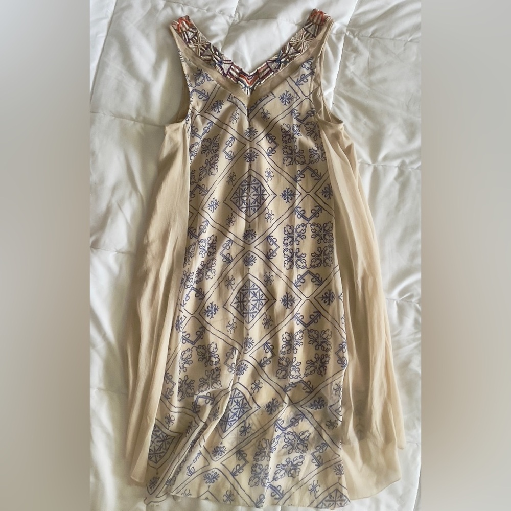 Free People Anthropologie Ancient Mystery Beaded Sequin Boho Festival Dress - Picture 3 of 5